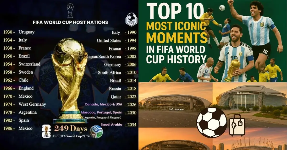 FIFA World Cup 2026 logo and fan celebration