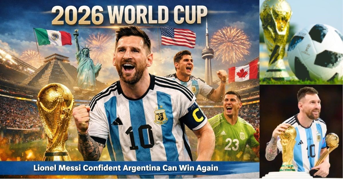 2026 World Cup Argentina – Lionel Messi celebrating as Argentina prepare to defend their World Cup title